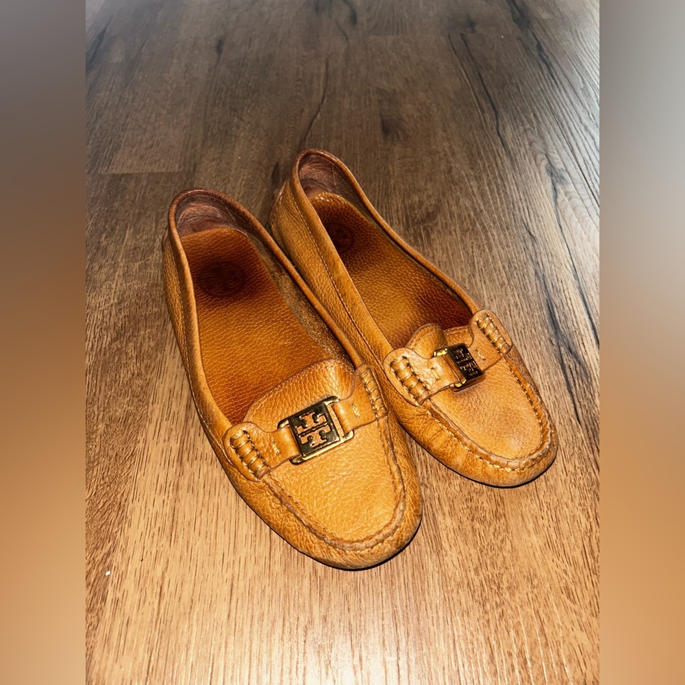 Tory Burch Tan Leather Loafers